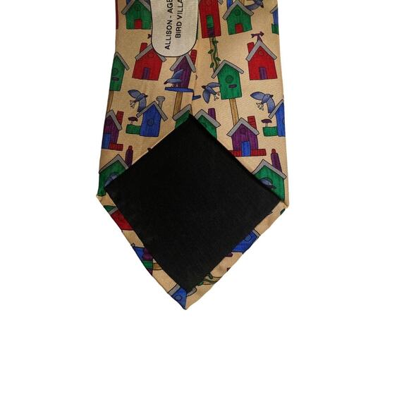 Save The Children Allison Age 10 1/2 Bird Village Bird House Novelty Necktie - Picture 5 of 7